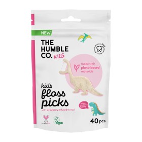 Humble Co Kids Floss Picks With Strawberry-Infused Thread Μεσοδόντια Νήματα για Παιδιά 30 Μεσοδόντια