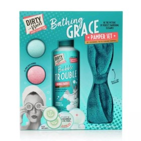 DIRTY WORKS Promo Bathing Grace Pamper Bubble Trouble Bath Αφρόλουτρο με Άρωμα Τριαντάφυλλου & Μόσχου 500ml & Δώρο 2 Mini Bubble Bath Bombs & Δώρο Super Soft Headband