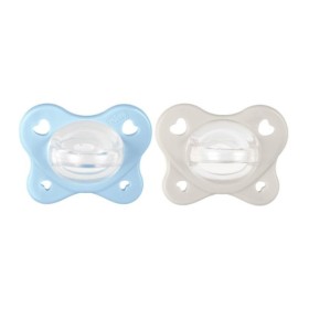 Chicco PhysioForma Dual Soft Πιπίλα Σιλικόνης Σιέλ/Μπεζ 2-6m 2 Τεμάχια