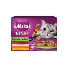 Whiskas Promo Tasty Mix Chef Multipack Υγρή Τροφή για Γάτες σε Φακελάκι με Μοσχάρι, Πουλερικά & Σολομό 4x85gr