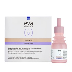Intermed Eva Intima Douche Biolact Κολπικές Πλύσεις με Προβιοτικά 4 Τεμάχια Intermed Eva Intima Douche Biolact Κολπικές Πλύσεις με Προβιοτικά 4 Τεμάχια