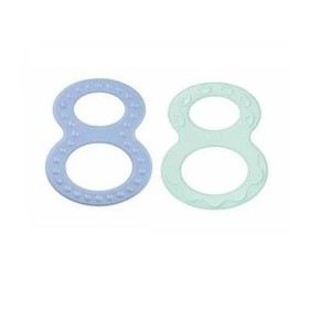NUK Teething Ring 0M+ Blue - Teal 2 Pieces [10.256.455]