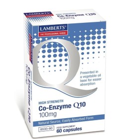 LAMBERTS Co-Enzyme Q10 100mg Energy Supplement 60 Capsules