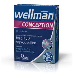 VITABIOTICS Wellman Conception Συμπλήρωμα για Ενίσχυση του Ανδρικού Αναπαραγωγικού Συστήματος 30 Ταμπλέτες