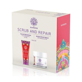 Garden Promo Scrub & Repair Αντιρυτιδική Κρέμα με Υαλουρονικό Οξύ 50ml & Scrub Προσώπου με Ρόδι 50ml