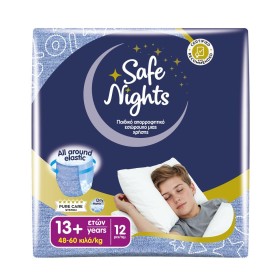 Babylino Safe Nights Kids Night Boy (48-60kg) Παιδικό Απορροφητικό Εσώρουχο Νυκτός μίας Χρήσης για Αγόρι 13+ Ετών 12 Τεμάχια