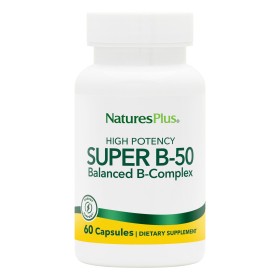 Natures Plus Super B-50 για Νευρικό Σύστημα & Μαλλιά & Δέρμα & Νύχια 60 Κάψουλες