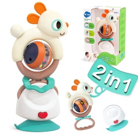 Stem Toys 2 σε 1 Κουδουνίστρα με Βεντούζα Κουνελάκι 1 Τεμάχιο