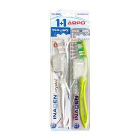 Inaden Promo Duopack Crystal Medium & White Medium Μέτριες Οδοντόβουρτσες σε Διάφορους Χρωματισμούς 2 Τεμάχια Inaden Promo Duopack Crystal Medium & White Medium Μέτριες Οδοντόβουρτσες σε Διάφορους Χρωματισμούς 2 Τεμάχια
