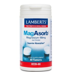 LAMBERTS Mag Asorb Magnesium Συμπλήρωμα με Μαγνήσιο Υψηλής Απορρόφησης 60 Ταμπλέτες