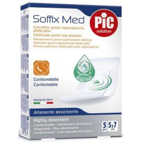 PIC SOLUTION Soffix Med Αυτοκόλλητο Μετεγχειρητικό Επίθεμα 5cm x 7cm 5 Τεμάχια