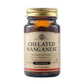 Solgar Chelated Manganese 8mg για την Υγεία των Οστών & των Χόνδρων 100 Ταμπλέτες