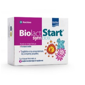 INTERMED Biolact Start Συμπλήρωμα Διατροφής με Πρεβιοτικά για Παιδιά & Βρέφη για την Εντερική Χλωρίδα 20 Φακελάκια