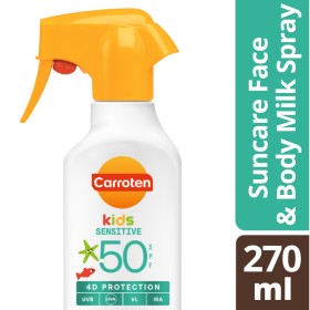 Carroten Kids Sensitive Αντηλιακό για Πρόσωπο & Σώμα Spf50+ 270ml