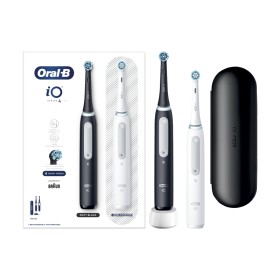 Oral-B Series 4 iO Duo Ηλεκτρική Επαναφορτιζόμενη Οδοντόβουρτσα σε Μαύρο & Άσπρο 2 Tεμάχια