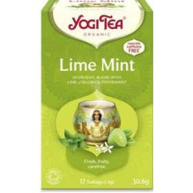 YOGI TEA Lime Mint Organic Tea Suitable for Colds 17 Sachets 30.6g