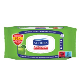 Septona Antibacterial Wipes Αντιβακτηριακά Μαντηλάκια με Πράσινο Μήλο 60 Τεμάχια Septona Antibacterial Wipes Αντιβακτηριακά Μαντηλάκια με Πράσινο Μήλο 60 Τεμάχια