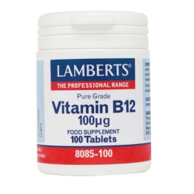 LAMBERTS Vitamin B12 100μg Συμπλήρωμα με Βιταμίνη B12 100 Ταμπλέτες