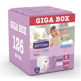 Septona Giga Box Calm N Care Junior No 5 (10-16kg) Πάνες-Βρακάκια 3x42 Τεμάχια