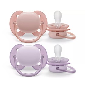 Philips Avent Ultra Soft Πιπίλες Σιλικόνης για Κορίτσι 0-6m 2 Τεμάχια (Scf091/31)