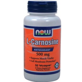 Now L-Carnosine 500mg Συμπλήρωμα με Αντιοξειδωτικούς & Αντιγηραντικούς Παράγοντες 50 Φυτικές Κάψουλες