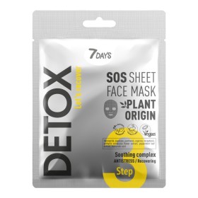 7days Mb Detox Sos Sheet Face Mask Soothing Complex Τονωτική Μάσκα Προσώπου για Μείωση των Λεπτών Γραμμών 25g