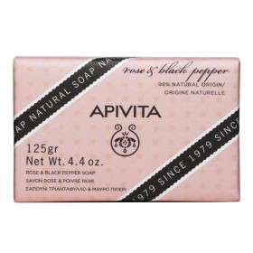 Apivita Natural Soap Σαπούνι με Τριαντάφυλλο & Μαύρο Πιπέρι 125g Apivita Natural Soap Σαπούνι με Τριαντάφυλλο & Μαύρο Πιπέρι 125g