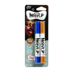 Τσαγκο Carioca Βαφές Προσώπου Mask Up Neon-Metallic μπλε-Χρυσό 2 Τεμάχια