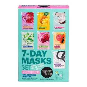 Organic Shop Promo 7-Day Masks Glow Better Σετ Δώρου Μάσκες Προσώπου 7 Τεμάχια