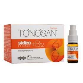 Tonosan Sidiro Booster B12 με Σίδηρο & Βιταμίνη Β12 15 Φιαλίδια