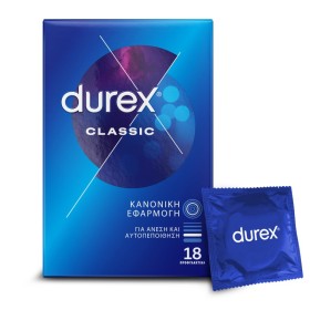 DUREX Προφυλακτικά Classic Κανονική Εφαρμογή 18 Τεμάχια