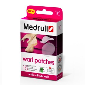 Medrull Wart Patches with Salicylic Acid Επίθεμα με Σαλικυλικό Οξύ 16 Τεμάχια