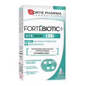 FORTE PHARMA Fortebiotic+ ATB 2 in 1 Levure Προβιοτικά 10 Κάψουλες