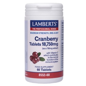 LAMBERTS Cranberry 18,750mg Συμπλήρωμα για το Ουροποιητικό Σύστημα 60 Ταμπλέτες