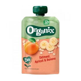 Organix Bio Φρουτοπολτός Βρώμη & Βερίκοκο & Μπανάνα 12m+ 100g