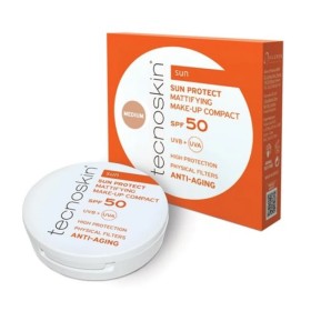 Tecnoskin Sun Protect Compact Make-Up Spf50 Αντηλιακή Πούδρα Προσώπου με Χρώμα Medium 10g