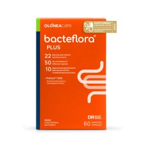 Olonea Bacteflora Plus για τις Υψηλές Ανάγκες Συμπλήρωσης του Εντερικού Μικροβιώματος με Εισχυμένη Σύνθεση Προβιοτικών Πρεβιοτικών & Μεταβιοτικών 60 Κάψουλες Olonea Bacteflora Plus για τις Υψηλές Ανάγκες Συμπλήρωσης του Εντερικού Μικροβιώματος με Εισχυμένη Σύνθεση Προβιοτικών Πρεβιοτικών & Μεταβιοτικών 60 Κάψουλες