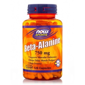 NOW Sports Beta -Alanine 750mg Συμπλήρωμα Διατροφής για τη Σύνθεση Καρνοσίνης για τους Μυϊκούς Πόνους 120 Κάψουλες