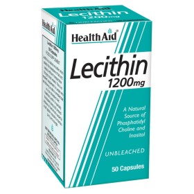 HEALTH AID Lecithin 1200 mg Λεκιθίνη για την Καλή Λειτουργία του Ήπατος 50 Κάψουλες