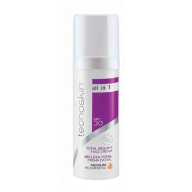 Tecnoskin Total Beauty Face Cream Medium Spf30 Αντιρυτιδική Κρέμα Προσώπου All In One με Χρώμα 50ml