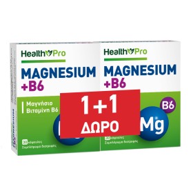 Health Pro Promo Magnesium Bisglycinate 500mg & B6 Συμπλήρωμα Διατροφής με Μαγνήσιο & Βιταμίνη Β6  2x30 Ταμπλέτες