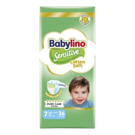 BABYLINO Value Pack Sensitive No.7 (15+kg) Absorbent & Certified Friendly Baby Diapers 36 Pieces