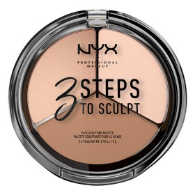NYX PROFESSIONAL MAKEUP 3 Steps to Sculpt Face Sculpting Palette Fair Eye Shadow Palette 15g