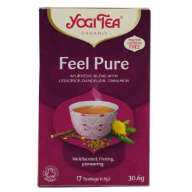 Yogi Tea Feel Pure Detox Βιολογικό Τσάι για Αποτοξίνωση & Απώλεια Βάρους 17 Φακελάκια 30.6g