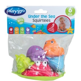 PLAYGRO Under The Sea Squirtees Μπουγελόφατσες για 6+ Μηνών 5 Τεμάχια