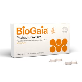 Biogaia Protectis Family Προβιοτικά με Γεύση Λεμόνι 30 Μασώμενα Δισκία