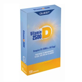 QUEST Vitamin D3 2500 Supplement with Vitamin D for Strengthening Immune, Bones, Teeth & Muscles 120 Tablets