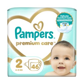 Pampers Premium Care Μέγεθος 2 (4-8kg) Βρεφικές Πάνες 46 Τεμάχια