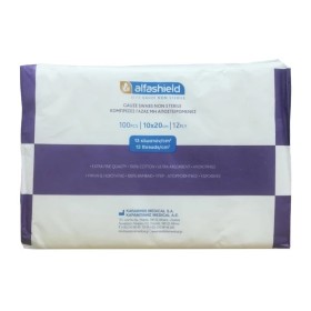 Alfashield Alfa-Gauze Κομπρέσες Γάζας μη Αποστειρωμένες 10cm x 20 cm 12ply / 13 κλωστών 100 Τεμάχια Alfashield Alfa-Gauze Κομπρέσες Γάζας μη Αποστειρωμένες 10cm x 20 cm 12ply / 13 κλωστών 100 Τεμάχια