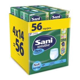 Sani Sensitive Pants No4 Extra Large Ελαστικό Εσώρουχο Ακράτειας 56 Τεμάχια